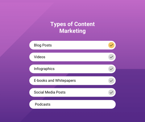 types of content marketing