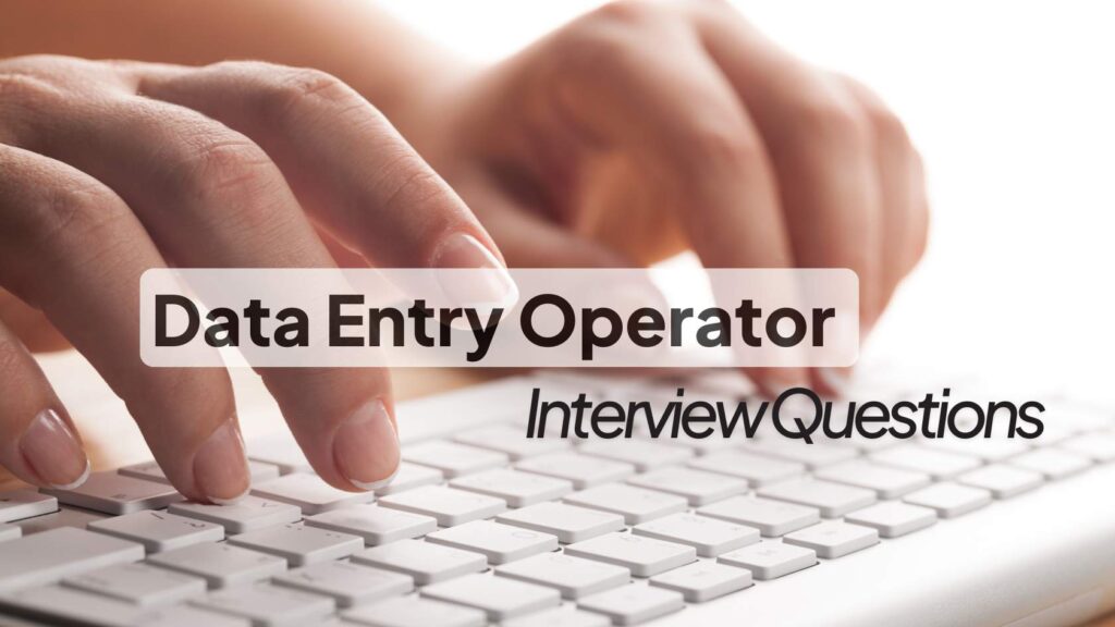 data entry operator